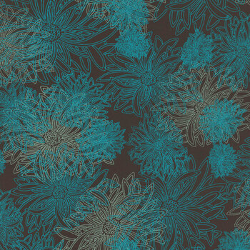 Floral Elements FE-505 Deep Ocean by Art Gallery Fabrics, Image