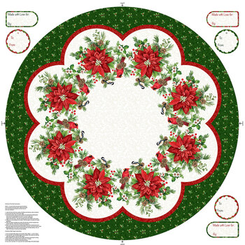 Yuletide Traditions DP26115-10 Tree Skirt Panel by Deborah Edwards for Northcott Fabrics, Image