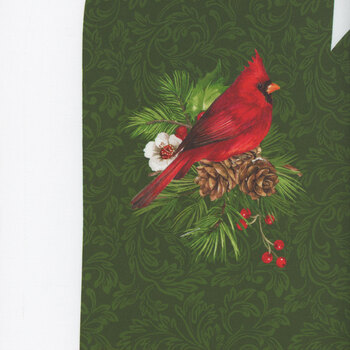 Yuletide Traditions DP26113-10 Apron & Oven Mitts Panel by Deborah Edwards for Northcott Fabrics, Image