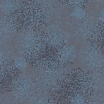 Floral Elements FE-546 Washed Denim by Art Gallery Fabrics, Image