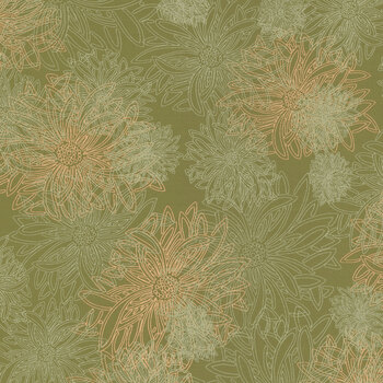 Floral Elements FE-509 Dusty Olive by Art Gallery Fabrics, Image