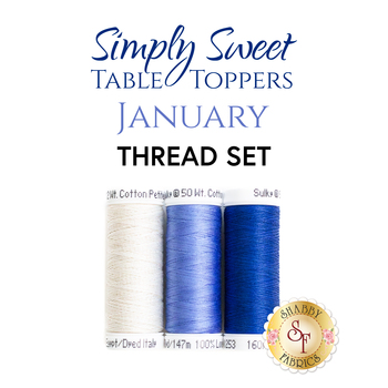  Simply Sweet Table Toppers - January - 3pc Thread Set, Image