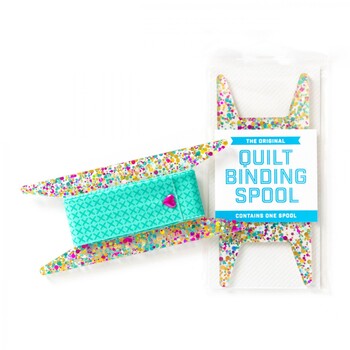 Binding Spool - Teal, Pink, & Gold Glitter, Image