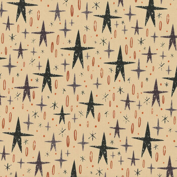 Nevermore A-1077-L Tall Stars Cream by Andover Fabrics