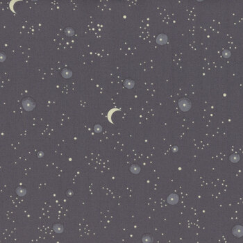 Nevermore A-1078-C Galaxy With Moon Gray by Andover Fabrics, Image