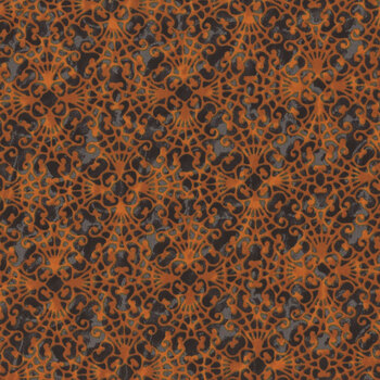 Nevermore A-1079-O Lace Orange by Andover Fabrics, Image