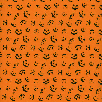 Storybook Halloween PWRH068.ORANGE Jack-o-Lantern by FreeSpirit Fabrics, Image