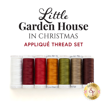  Little Garden House in Christmas - 7pc Appliqué Thread Set, Image