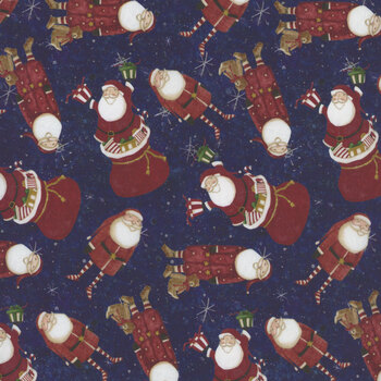 Gingerbread Christmas Y4118-93 Light Navy by Dan DiPaolo for Clothworks, Image