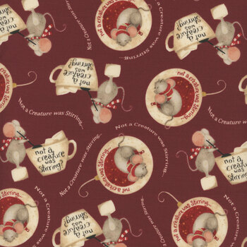 Gingerbread Christmas Y4119-83 Dark Red by Dan DiPaolo for Clothworks, Image