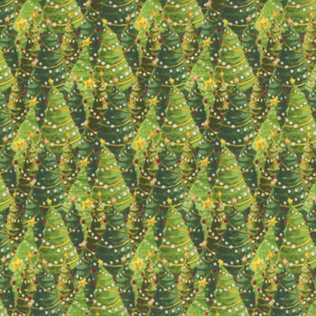 Gingerbread Christmas Y4121-21 Green by Dan DiPaolo for Clothworks, Image