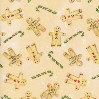 Gingerbread Christmas Y4122-60 Dark Butter by Dan DiPaolo for Clothworks, Image