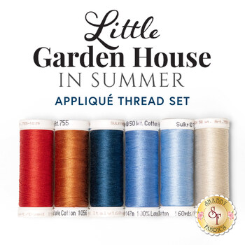  Little Garden House in Summer - Tilda - 6pc Appliqué Thread Set, Image