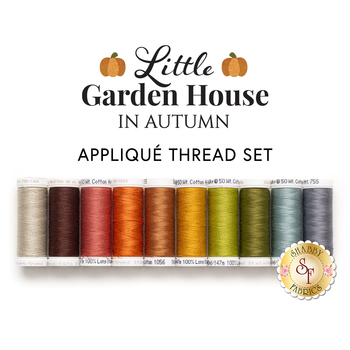 Little Garden House in Autumn - Tilda - 10pc Appliqué Thread Set, Image