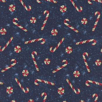 Gingerbread Christmas Y4124-93 Light Navy by Dan DiPaolo for Clothworks, Image