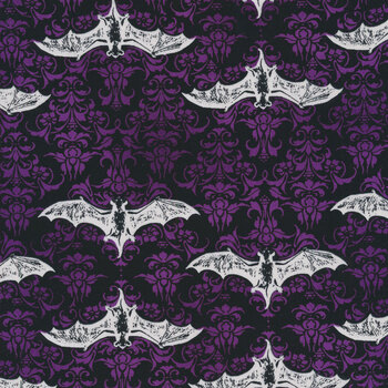 Lights Out 22463-460 MIDNIGHT PURPLE by Studio RK for Robert Kaufman Fabrics, Image