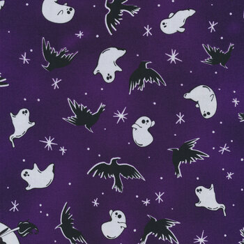 Lights Out 22465-460 MIDNIGHT PURPLE by Studio RK for Robert Kaufman Fabrics, Image