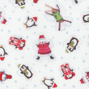 Winter Waddles WWAD5424-W Snow Angels by Sally Darby for P&B Textiles, Image