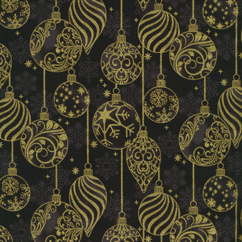 Traditional Trimmings SRKM-22348-2 Black by Robert Kaufman Fabrics, Image