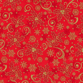 Traditional Trimmings SRKM-22349-3 Red by Robert Kaufman Fabrics