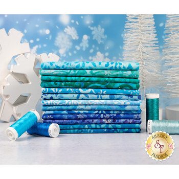 Snowscape  13 FQ Set by Artisan Batiks for Robert Kaufman Fabrics, Image