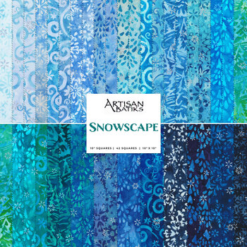 Snowscape  Ten Square by Artisan Batiks for Robert Kaufman Fabrics, Image