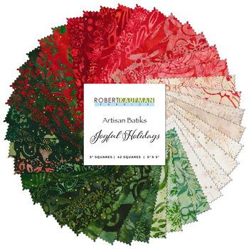 Joyful Holidays  Charm Square by Artisan Batiks for Robert Kaufman Fabrics, Image