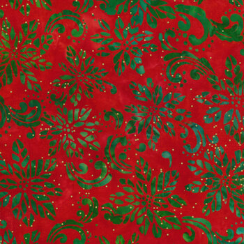 Joyful Holidays 22639-3 Red by Artisan Batiks for Robert Kaufman Fabrics, Image