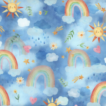 Love and Learning V5330-288 Clouds by Hoffman Fabrics, Image