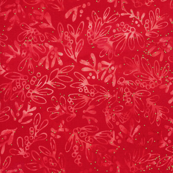 Joyful Holidays 22643-93 Scarlet by Artisan Batiks for Robert Kaufman Fabrics, Image