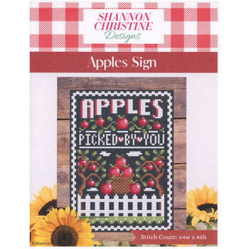 Apples Sign Cross Stitch Pattern, Image