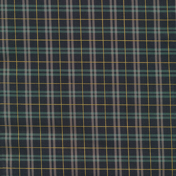 Winter Dreams 90844M-99 Gingham Black by Bernadett Urbanovics for FIGO Fabrics, Image