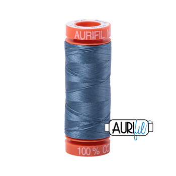 Aurifil 50wt Small Spools - 1126 Blue Gray - 220yd, Image