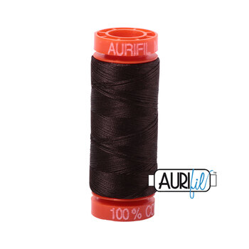 Aurifil 50wt Small Spools - 1130 Very Dark Bark - 220yd, Image