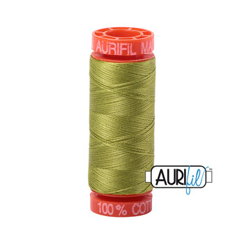 Aurifil 50wt Small Spools - 1147 Light Leaf Green - 220yd, Image