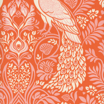 Wild Abandon 90892-56 Rogues & Scoundrels Tangerine by Heather Bailey for FIGO Fabrics, Image