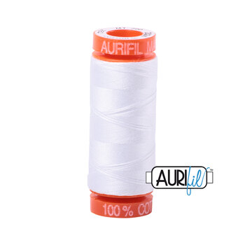 Aurifil 50wt Small Spools - 2024 White - 220yd, Image