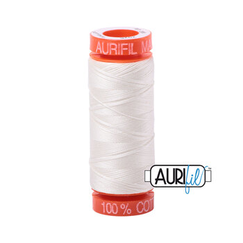 Aurifil 50wt Small Spools - 2026 Chalk - 220yd, Image