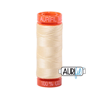 Aurifil 50wt Small Spools - 2110 Light Lemon - 220yd