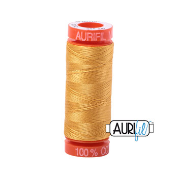 Aurifil 50wt Small Spools - 2132 Tarnished Gold - 220yd, Image