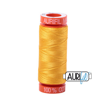 Aurifil 50wt Small Spools - 2135 Yellow - 220yd, Image