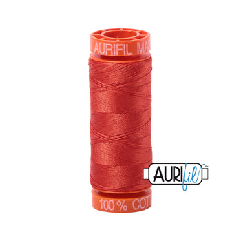 Aurifil 50wt Small Spools - 2245 Red Orange - 220yd, Image