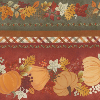 Hello Autumn MAS10731-Z Border Stripe by Monique Jacobs for Maywood Studio, Image