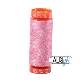 Aurifil 50wt Small Spools - 2425 Bright Pink - 220yd, Image