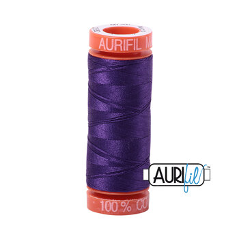 Aurifil 50wt Small Spools - 2582 Dark Violet - 220yd, Image