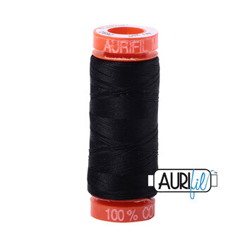 Aurifil 50wt Small Spools - 2692 Black - 220yd