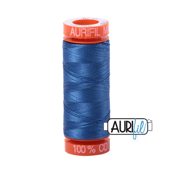 Aurifil 50wt Small Spools - 2730 Delft Blue - 220yd, Image