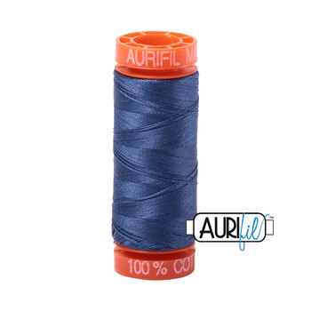 Aurifil 50wt Small Spools - 2775 Steel Blue - 220yd, Image