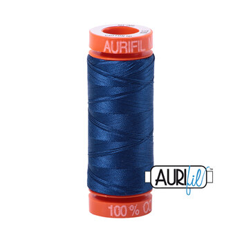 Aurifil 50wt Small Spools - 2780 Dark Delft Blue - 220yd, Image