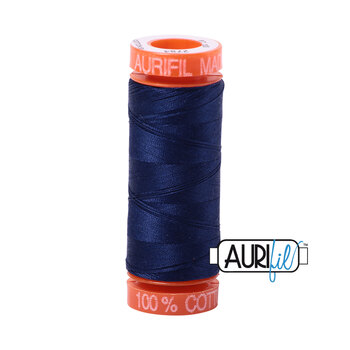 Aurifil 50wt Small Spools - 2784 Dark Navy - 220yd, Image